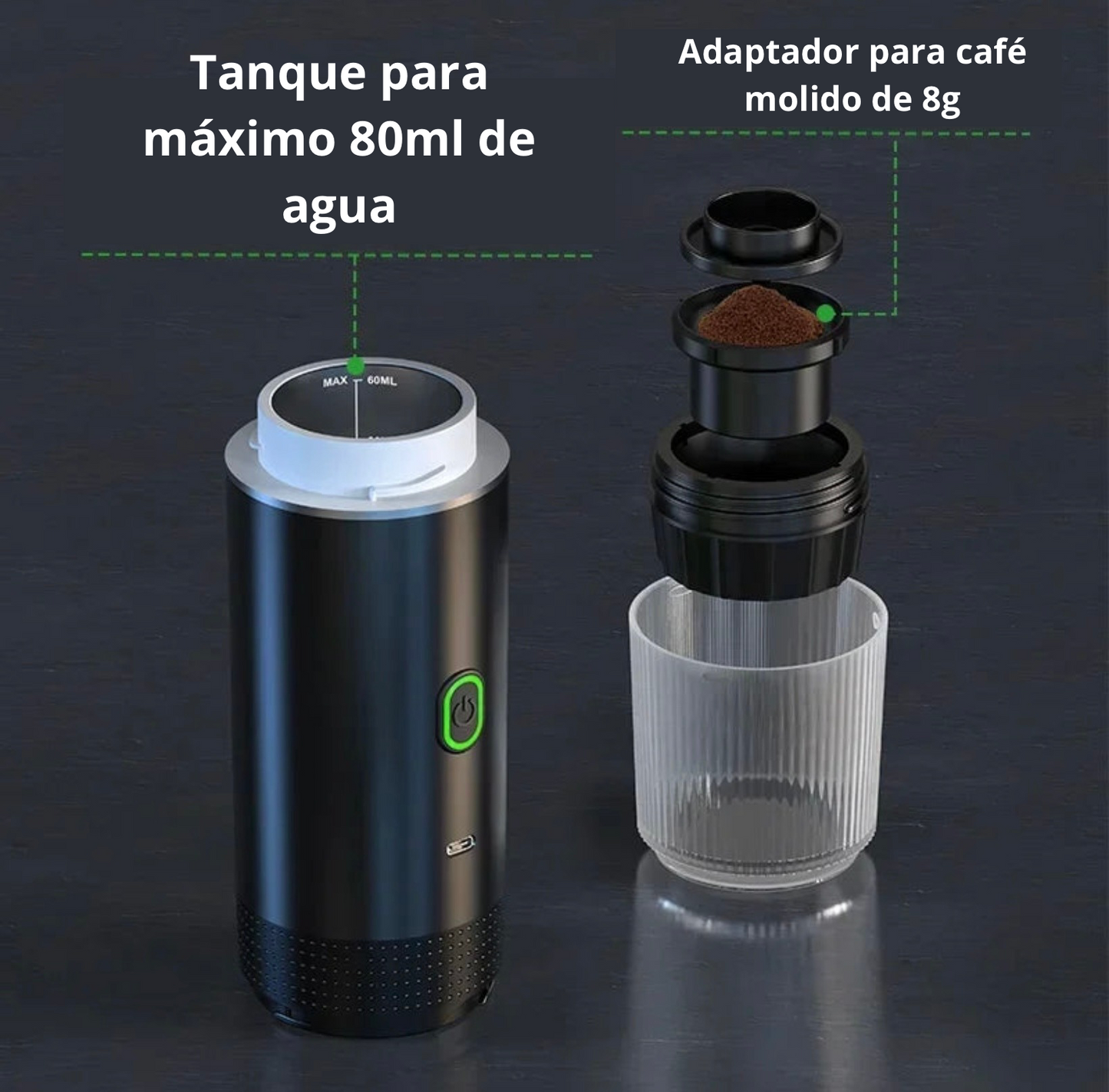 Cafetera Espresso Portátil 3 en 1 – Tu Barista de Bolsillo