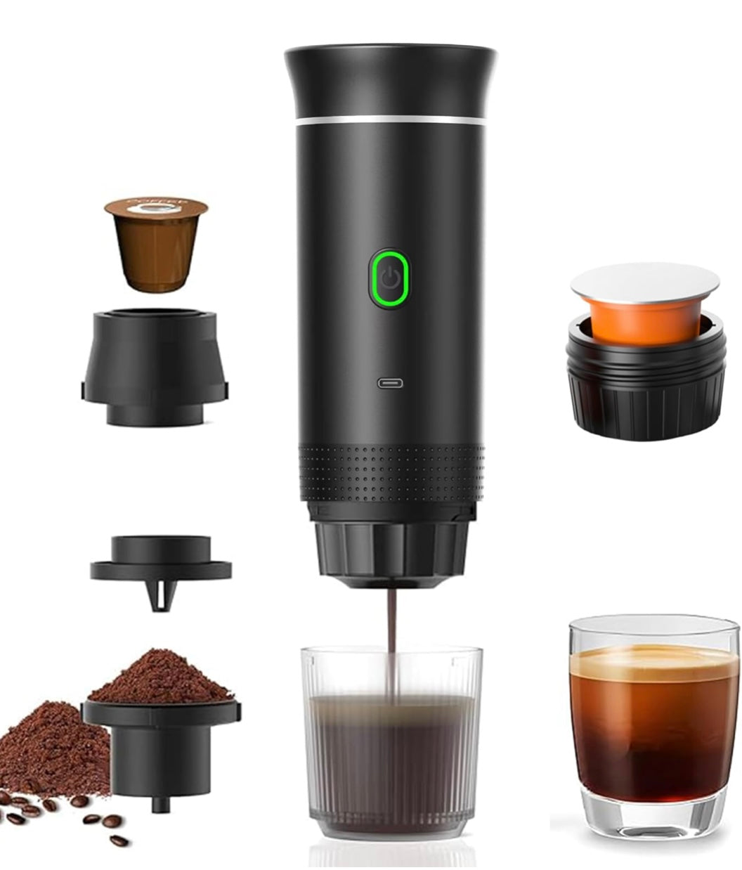 Cafetera Espresso Portátil 3 en 1 – Tu Barista de Bolsillo